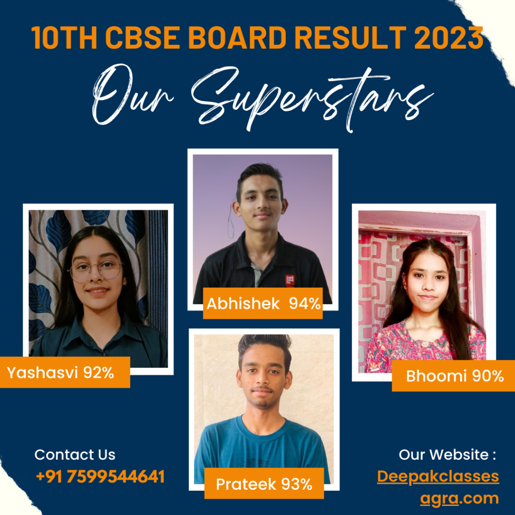 CBSE Class 10th Topper 2023 - Deepak Classes